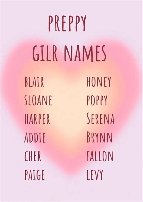 preppy girl names